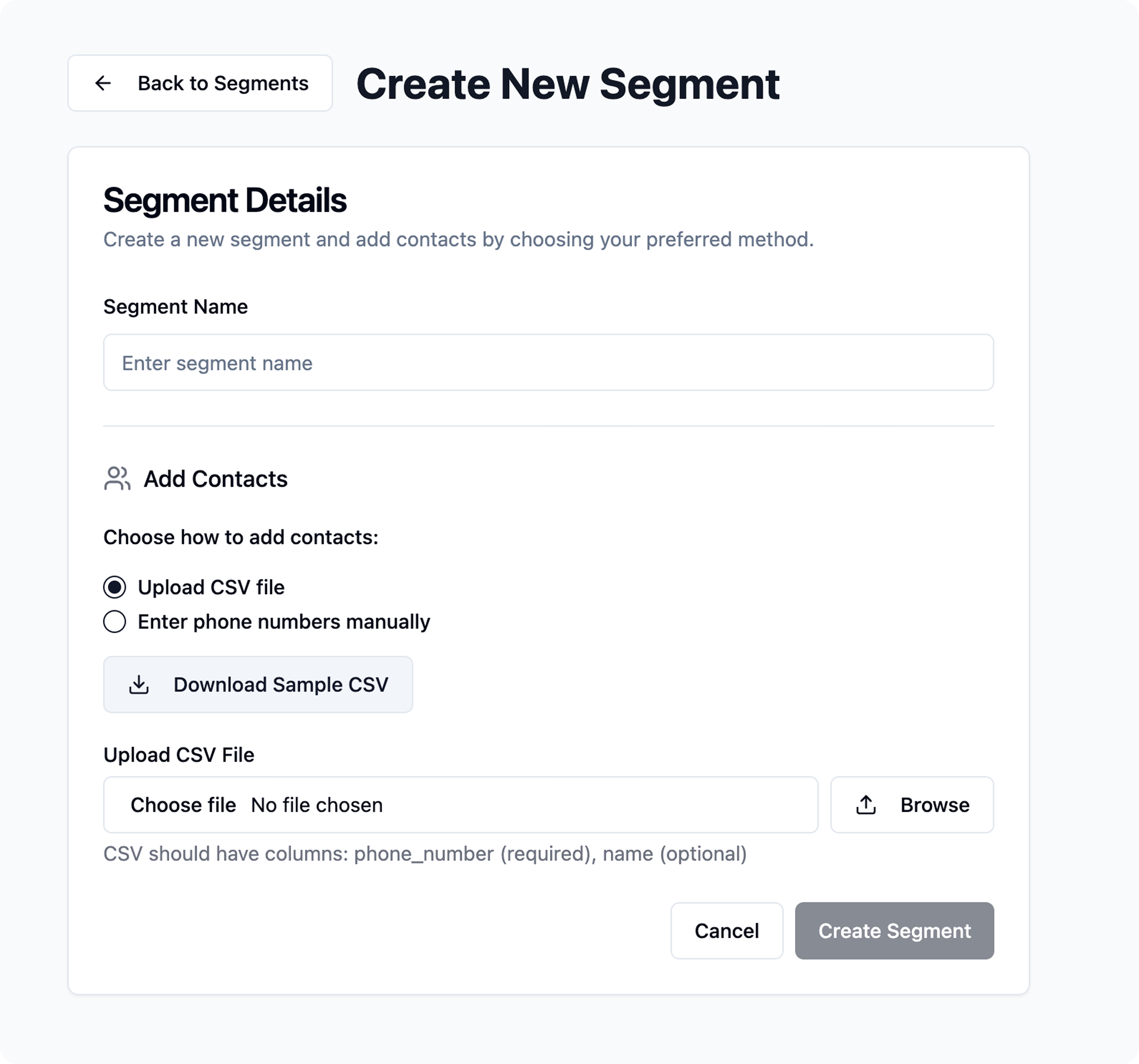 Segment creation image